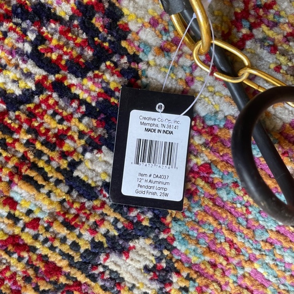 2 Gold Pendant Lights - Picture 2 of 6